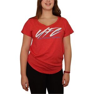 UFC Womens Las Vegas-Nevada Graphic T-Shirt, Red, NWT
